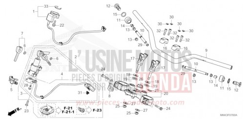 HANDLE PIPE/TOP BRIDGE CRF1000AJ de 2018